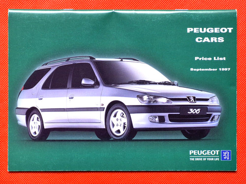 1997 peugeot price list - 1997/98,