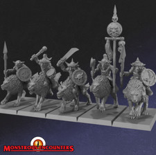 28mm Goblin Wolf Riders