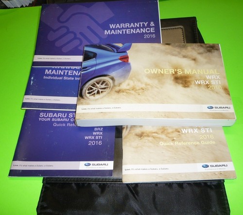2016 subaru wrx - owners, manual