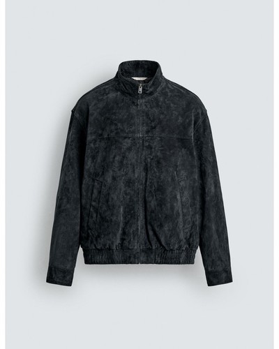 Zara man suede leather - suede, jacket