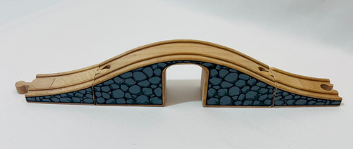 Wooden grey brick bridge - grey,