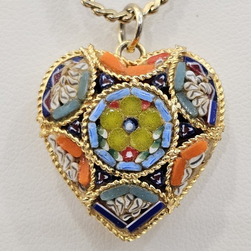 Vintage micro mosaic - micro, heart