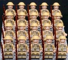 LEGO WW2 20X British Minifigures - Custom Printing With Weapons