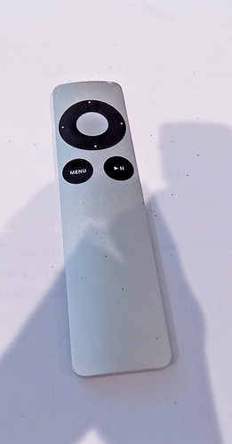 Apple silver remote control - tv,