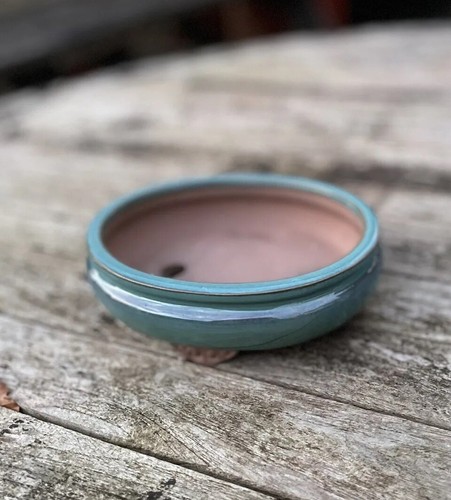 Riveted turquoise oval ceramic - turquoise,