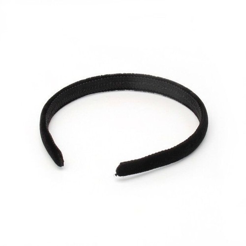 Black velvet aliceband hair - black,
