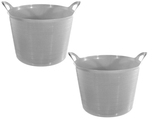 Grey 27l flexi tub - 2,
