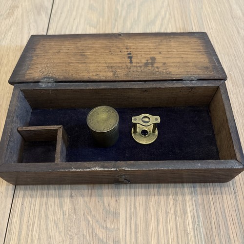 Antique c1850 brass linen - antique,