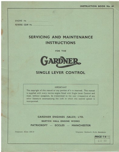 Gardner single lever control - lever,