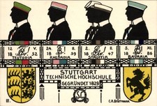 Studentika Postcard Stuttgart
