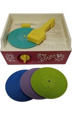 Fisher Price Music Box Record Player with Coloured Discs Vintage Toy