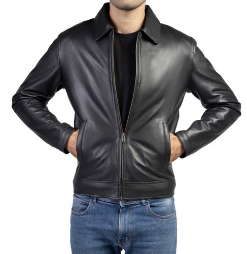 Men lambskin leather jacket - men's,