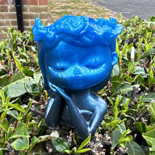 Blue ceramic angel tea - angel, light