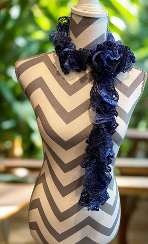 Ruffled scarf handmade with - handmade,