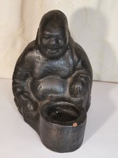 Chinese Terracotta Clay Buddha Incense Burner Figurine.