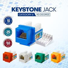 50 Pack Cat6 RJ45 Keystone Jacks  90 Network Connectors - 110 Punch Down 8P8C