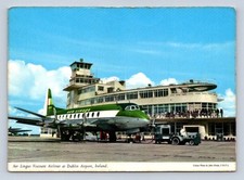 DUBLIN AIRPORT AER LINGUS VICKERS VISCOUNT VINTAGE POSTCARD IRELAND