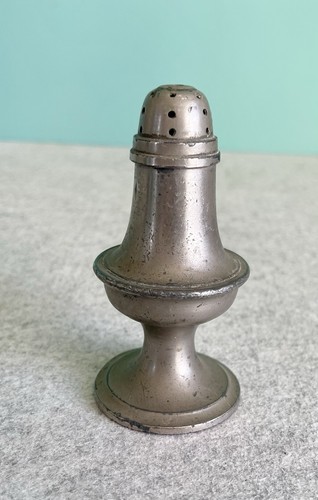 Vintage pewter salt spice - vintage,