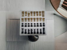 Handmade Coral Stone & Black