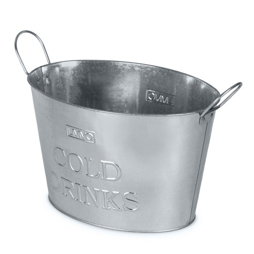 Livivo galvanised ice bucket - galvanised,