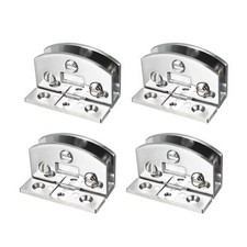 4pcs Glass Hinge Adjustable Clamp Inset Door Bathroom Shower Cabinet Cupboard 