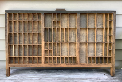Antique wooden printers drawer - antique,