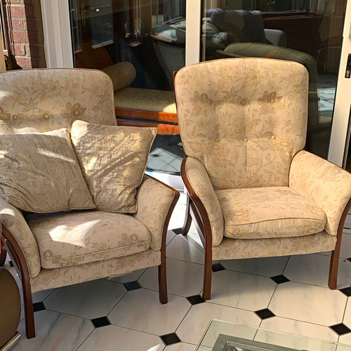 Parker knoll pair armchairs - pair,