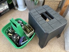 JobLot Bundle Black Horse Grooming Kit Tack Box Plaiting Stool Clippers Stirrups