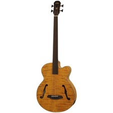Electro Acoustic Long Scale Fretless Bass Guitar with Preamp, Aria FEB F2FL