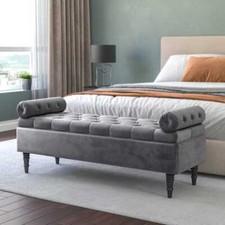Velvet Upholstered Bench Bed