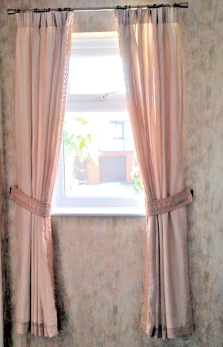 Pale mocha lined crushed voile - lined,