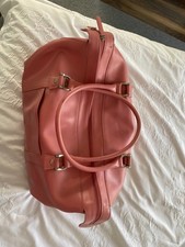 Marks & Spencer pink leather holdall with long strap
