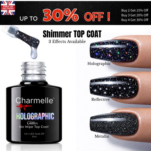 Shiny top coat nail - shiny, gel
