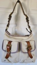 Fossil Cream Canvas & Leather