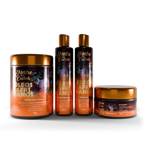Kit óleos africanos 3x300ml - 3x300ml, +