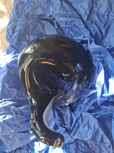 Langham art glass stoat - art,