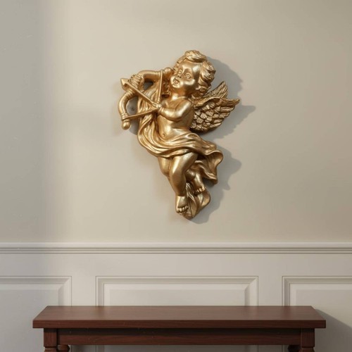 Cherub wall ornament - ornament, textured
