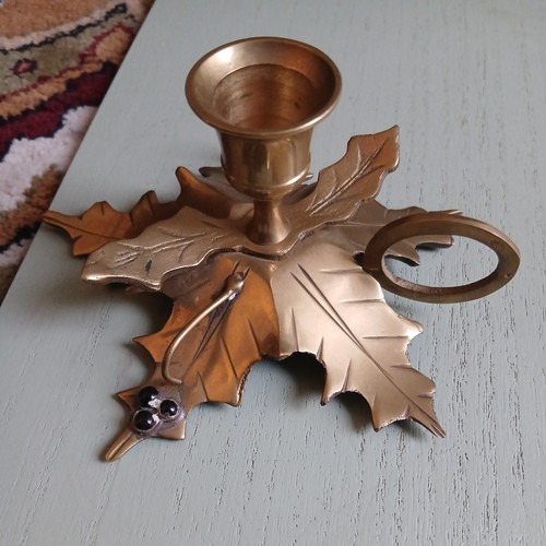 Vintage brass chamberstick - vintage,