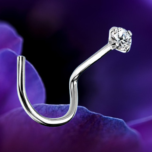 Real diamond nose stud - real, i