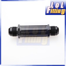 AN -8 AN 8 Anodised Billet Magnetic Fuel Filter 30 Micron Black