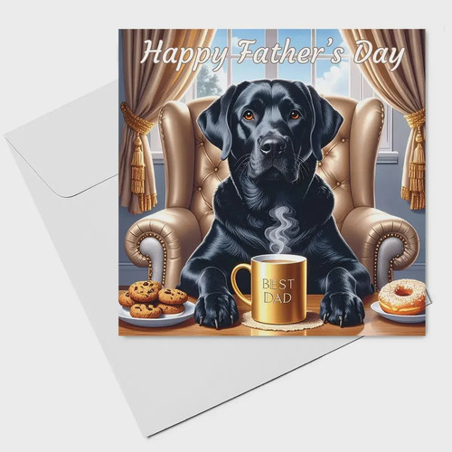 Labrador father day card - labrador,