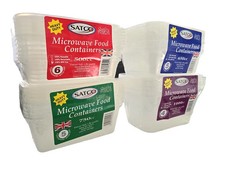 Heavy Duty Clear Plastic Quality Containers Tubs + Lids Microwave Food Takeaway