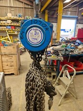 CHAIN BLOCK AND TACKLE MANUAL HOIST 3000kg, 6m Height Of Lift *Ex Hire*