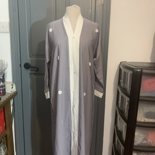 Vintage grey vanity house coat - grey,