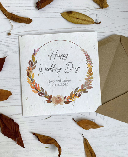 Personalised happy wedding - wedding, day