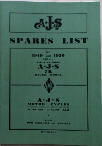 Ajs boy racer parts - parts, list