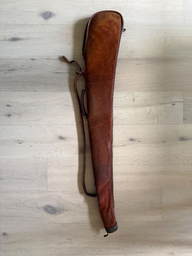 Leather gun slip - with, wool