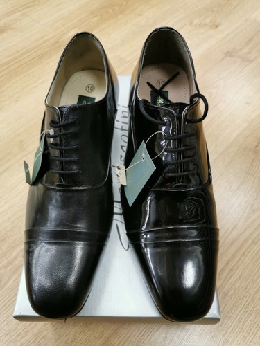 Leather black patent matt - leather,