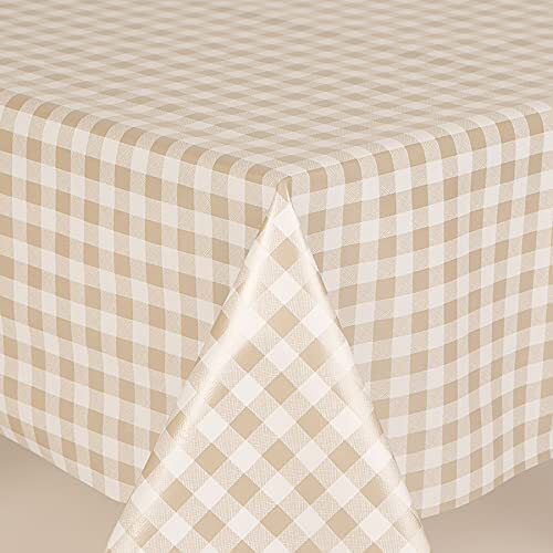 Plain gingham check latte - plain,