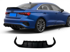 Audi A3/S3 8Y Saloon 2020+ Rear Diffuser Lip Valance Gloss Black
